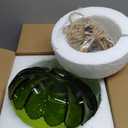 Plug in Pendant Light, Hanging Lights with Plug in Cord, Hanging Light Fixture with Green Glass, E26 Pendant Lighting for Kitchen Island, Bedroom, Dining Room, Living Room