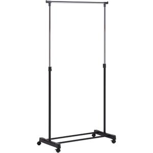 Honey-Can-Do Adjustable Height Rolling Metal Clothes Rack GAR-01122 Chrome 30 lbs