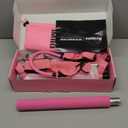 Pilates Bar Kit with Resistance Bands, Pilates Workout Equipment for Legs, Hip, Waist, Arm, Squats Exercise Equipment for Home Workouts, Adjustable 3-Section Pilates Bar Kit for Women & Men (1-Pink)