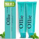 Ollie Clean Mint Nano Hydroxyapatite Toothpaste for Teeth Whitening, 10% Hydroxyapatite Formula, (Pack of 2, 4oz)