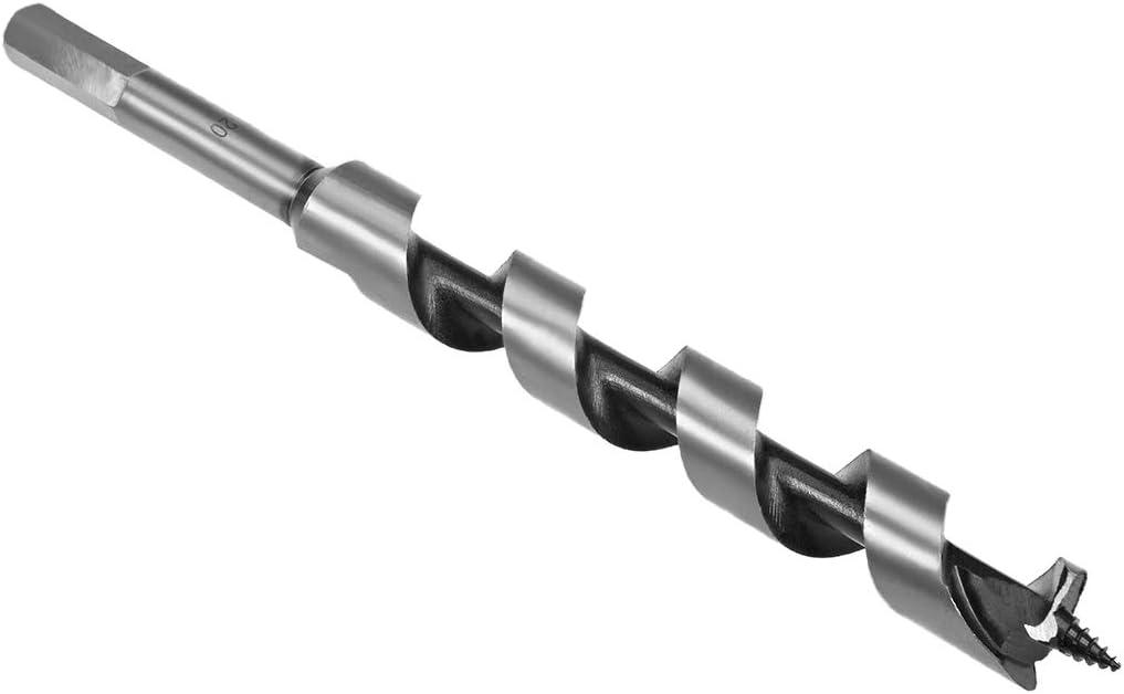 uxcell Auger Drill Bit Wood Hex Shank 20mm Cutting Dia Highbon Steel for Electric Bench Drill Woodworkingpentry