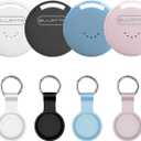4 Pack Android Air Trackers,2026 New Key Finder for Android,Compatible with Google Find Hub App,with 4 Case, IP66 Waterproof,Luggage,Keys,Backpack Trackers,4colors (Round 4 Colors)