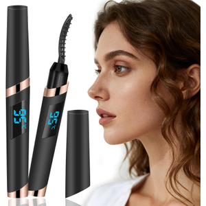 Heated Eyelash Curler - Eyelash Curlers Heated 4 Temperature Modes| Rechargeable Electric Eyelash Curler Pro| Heated Lash Curler for Women Heat up in 8s Anti-Burn Design (Black-3)