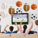 Sports Birthday Party Decorations, 8 Pcs Paper Lanterns Set - Baseball, Basketball, Football, Soccer Ball Themed Hanging Ornaments for Ceiling, Centerpieces, Ball Party Decor (8 Inch)