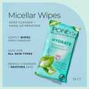 3 x PONDS Micellar Makeup Remover Wipes, Removes Waterproof Mascara, with Aloe Vera & Vitamin B3, Alcohol-Free Facial Cleansing Wipes for Dry Skin, 25 Count