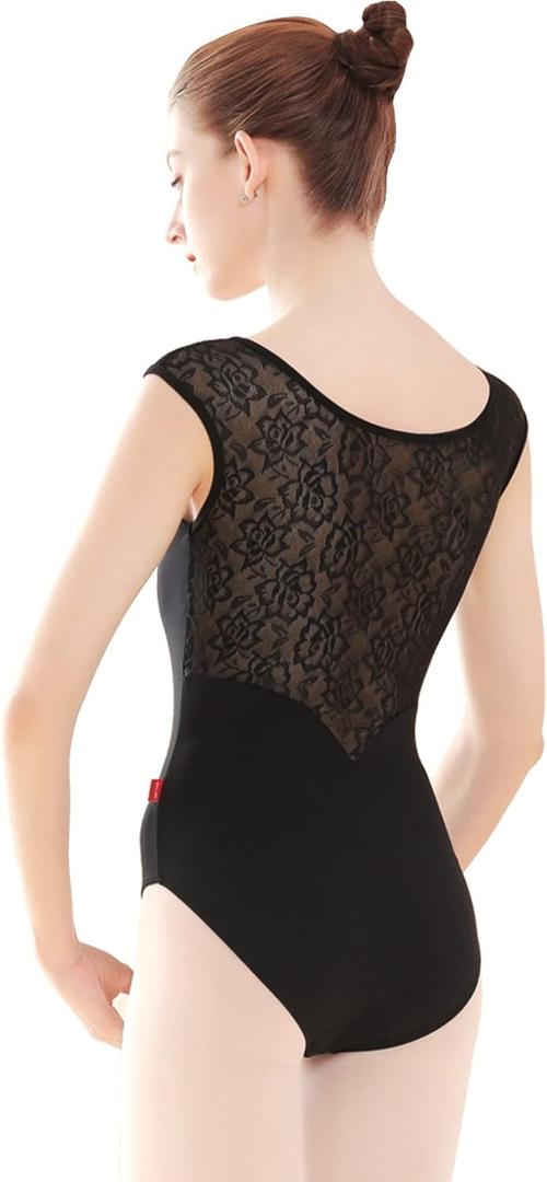 Daydance Teens Women Dance Leotards for Ballet, Tanks Sleeveless Gymnastic Leotards (Medium)