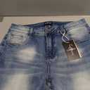 Flamingals Low Rise Boot Cut Jeans for Women Butt Lifting Western Pants with Pockets Flare Jeans Women (Large, Mid Blue)