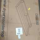 Washer Dryer Countertop, HDPE Laundry Countertop with Storage Shelf and Edge Rails-White