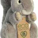 Aurora Responsibly Made Eco Nation Squirrel Stuffed Animal - Ideal for Playtime Adventures - Perfect for Birthdays or Just Because - Gray 8 Inches