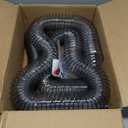 PVC Dust Collection Hose w/4 Thumbscrew Clamps, Puncture Resistant, Carbon Steel Wire, Clear Flexible PVC Dust Collector Hose, Proudly Made in USA (2 1/2" x 20')