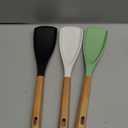 3Pack Cedar and Ash Spoonula Multi Function Spatula Cooking Spoon with Wooden Handle, Heat Resistant & Nonstick Kitchen Utensils Safe Silicone Head Spoon for Mixing, Stirring, Scooping, Flipping, Serving