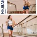 NirJEANS Women's Short Jeggings - Sexy Jeans Shorts for Women, High Waisted Crossover Women's Jeggings Booty Shorts for Women (6, Indigo)