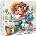 Funny Woman Theme Puzzles for Adults 1000 Pieces. Housework Disaster Scene Jigsaw Puzzles. Challenging Cartoon Art Puzzles