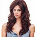 Rugelyss Vintage Wigs Brown Mixed Blonde Wig for Women Lady Layered Synthetic Full Wigs for 60s 70s 80s Cosplay Costume Disco Hair Wig
