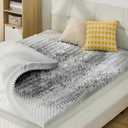 SINWEEK 2 Inch Mattress Topper 5-Zone Memory Foam Mattress Topper Pressure Relieve Soft Mattress Pad, CertiPUR-US Certified, Twin Size, Gray