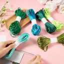 KISSITTY 3mm Craft Thread 131 Yards Green Blue Colorful Embroidery Floss Decorative Polyester Thread for DIY Macrame Jewelry Making Knitting Knotting Crafting Hair Decor