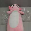 Long Axolotl Plush Pillow, Pink Axolotl Stuffed Animal for Girls and Boys Salamander Plush Toy Gift for Christmas (Pink, 65cm/25.59inch)
