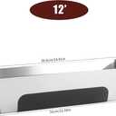 12" Stainless Steel Mud Pan,Anti-slip Base,Sheared Sides to Clean Knives, Hold Joint Compound, Drywall and Plaster