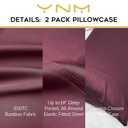 YnM Cooling Pillowcase 2 Pack,King(21''x40''), Brown