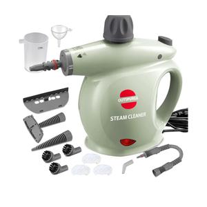 Handheld Steam Cleaner, Pressurized Multi-Surface Steam Shot with 13 Accessories, Safety Lock, Steamer for Cleaning Floor, Upholstery, Grout, Windows, Couch and Car, Green