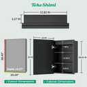 TokeShimi 24x30 Inch LED Medicine Cabinet Black Frame, Medicine Cabinet with Lights, 3-Color Lighted Medicine Cabinet Mirror for Bathroom, Anti-Fog, Tempered Glass, Outlets, Wall-Mounted/Recessed