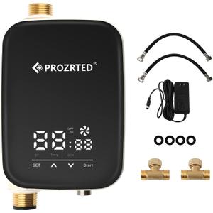 Digital Smart Instant Hot Water Recirculating Pump Kit with Built-in Thermostat Timer Digital Screen Under Sink Recirculation Pump System Extremely Quiet HBS24-12T