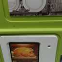 Pupu Pig Kids Kitchen Playset, Play Kitchen with Toy Stove, Grill, Sink, Play Food, Toy Kitchen Accessories, Kitchen Interactive Play with Lights, Sound, Steam, Cooking Toys for Toddler Kid Gifts