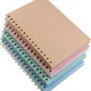 4 Pack Hardcover Spiral Notebook 5.7x 8.5, 80 Sheets/160 Pages College Ruled Notebook, 100 GSM Thick Paper, A5 Lined Journal for Work, School Supplies, Home & Office, Writing Notes