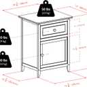 Winsome 25 x 18.9 x 14.96-Inch Wood Night Stand/Accent Table, Brown (94215), 18.90"W x 14.96"D x 25"H