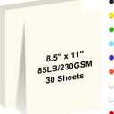 Cardstock 8.5" x 11 ",Cardstock Paper 85 lb/230 gsm,Cream Card Stock for Printer,Drawing,Gift tags,Invitations, Cards etc (Cream, 30 Sheets)