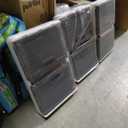 HAIXIN Storage Bins with Lids - Collapsible Storage Bins, Wardrobe Closet Organizer, 19 Gal Stackable Toy Storage, Foldable Plastic Storage Container with Door, Crate for Book Storage (3 Pack)