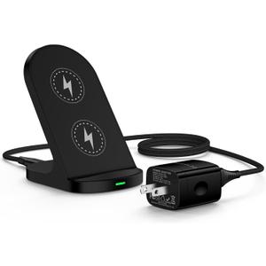 Samsung Wireless Charger Fast Charging Stand Desk Wireless Phone Charger for Android Charging Station Galaxy S25 S25 Ultra S25+ S24 S23 S22 S21 S20, for Google Pixel 9a 9 Pro XL 8a 8 Pro 7a 7 6 Pro (Black)