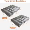 YOSHOOT 8 Inches Futon Mattress Full Size, Thick Futons Sofa Couch Bed, Floor Mattress for Adults, Shredded Foam Filling, Medium Firm(Frame Not Included), Grey, 54"x75"