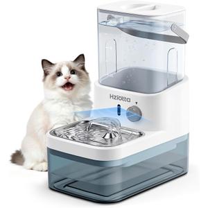 Wastewater Separation Cat Water Fountain No Filter, Stainless Steel Pet Water Fountain with Radar Sensing, Wireless Cat Fountains for Drinking, No Pump, Totally 5.7L, 30db Low Noise