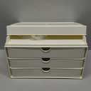 3 Drawers Bathroom Counter Organizer - 5 Tier Makeup Organizer, Versatile Perfume Organizer, Ideal for Bathroom Storage, Vanity, Large Skincare, Perfume, Present, Cream White