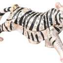 QIFU Hand Painted silver Tiger Figurine Enamel Trinket Box Hinged, Unique Gift for Family