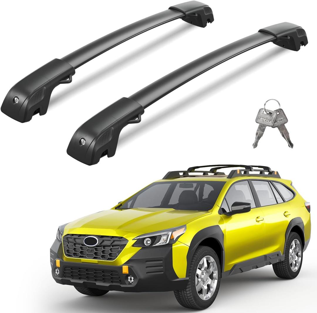 Wonderdriver 300lbs Roof Rack Cross Bars Compatible with Subaru Outback Wilderness 2022-2026 (Only Fit Wilderness), Lockable Aluminum Adjustable Roof Rails Crossbars Black Rooftop