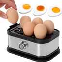 Rapid Egg Cooker Electric 6 Eggs Capacity, Soft, Medium, Hard Boiled, Poacher, Omelet Maker Egg Poacher With Auto Shut-Off, BPA Free, Gift for Holidays Birthday