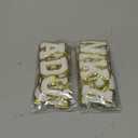 Y.TAO 52PCS White Chenille Letter Patches with Gold Trim - Varsity Style Self Adhesive Appliques for Jackets, Hats, Denim, Backpacks, DIY Fabric Stickers