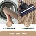 SUROQUE Door Mat Indoor Entrance Rug, Ultra Non-Slip Rubber Backing, Dirt Resistant and Absorbent, Washable Floor Door Mats Indoor, Low-Profile Entryway Mat for Home, Khaki, 29" x 17"