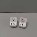 US to Japan Plug Adapter 2 Pack, TESSAN 2 Prong to 3 Prong Outlet Adapter with 4 Outlets 3 USB (1 USB-C), Outlet Adaptor US to Japan China Mexico Philippines Canada Peru Thailand Vietnam