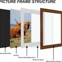 Gold 11x14 Picture Frame with Mat, Vintage Wood Photo Frame for Real Glass, Matted 9x12 or 11 x 14 Photos, Easy Photo Changes, Wall Hanging, Antique Ornate Wall Art