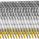 21 Degree Framing Nails 1000 Count, 2-Inch x .113" Ring Shank, Full Round Head Hot Dipped Galvanized, for Pneumatic Electric 20 to 22 Degree Framing Nailer