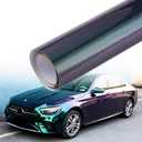 Glossy Purple to Charming Green Metallic Chameleon Vinyl Wrap Sparking Diamond Gradient Color Change Car Body Vinyl Film Roll, 59.84 inch x 29.52 inch