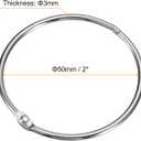 uxcell 24Pcs 2 Inch Shower Curtain Rings Rustproof Metal Round Shower Hooks Snap Joint Design for Bathroom Shower Rod, Silver