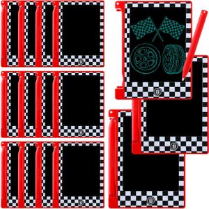 Nezyo 12 Pack Race Car Party Favors Mini LCD Writing Tablet 4.6 Inch Doodle Board Drawing Tablet Erasable Reusable Electronic Drawing Pads for Race Car Party Decor Birthday Supplies