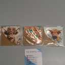 Cute Highland Cow Corner Bookmarks, Funny Leather Book Accessories for Book Lovers, 3 Pcs Reading Book Page Markers for Women Men Student Teacher Retirement Birthday Gifts