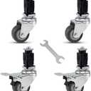 2inch Plug-in casters, Silent, high Load Capacity 4pcs Set (1” Square Tube Plug-in casters, 2with Brake 2without，The Wall Thickness Should be Less Than 1.2mm)