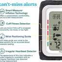 Homedics 700 Series Wrist Cuff Blood Pressure Monitor for Home Use, One-Touch Operation, Accurate Results, 2 Users, with Bluetooth Wireless Technology to The Homedics Health App (Smart)
