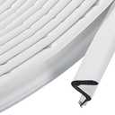 BBTO Weather Stripping Door Seal Exterior Weather Strip for Window V-Shaped Foam Kerf Garage Door Gap Blocker Soundproof Home Improvement Easy to Install(40 Feet, White)